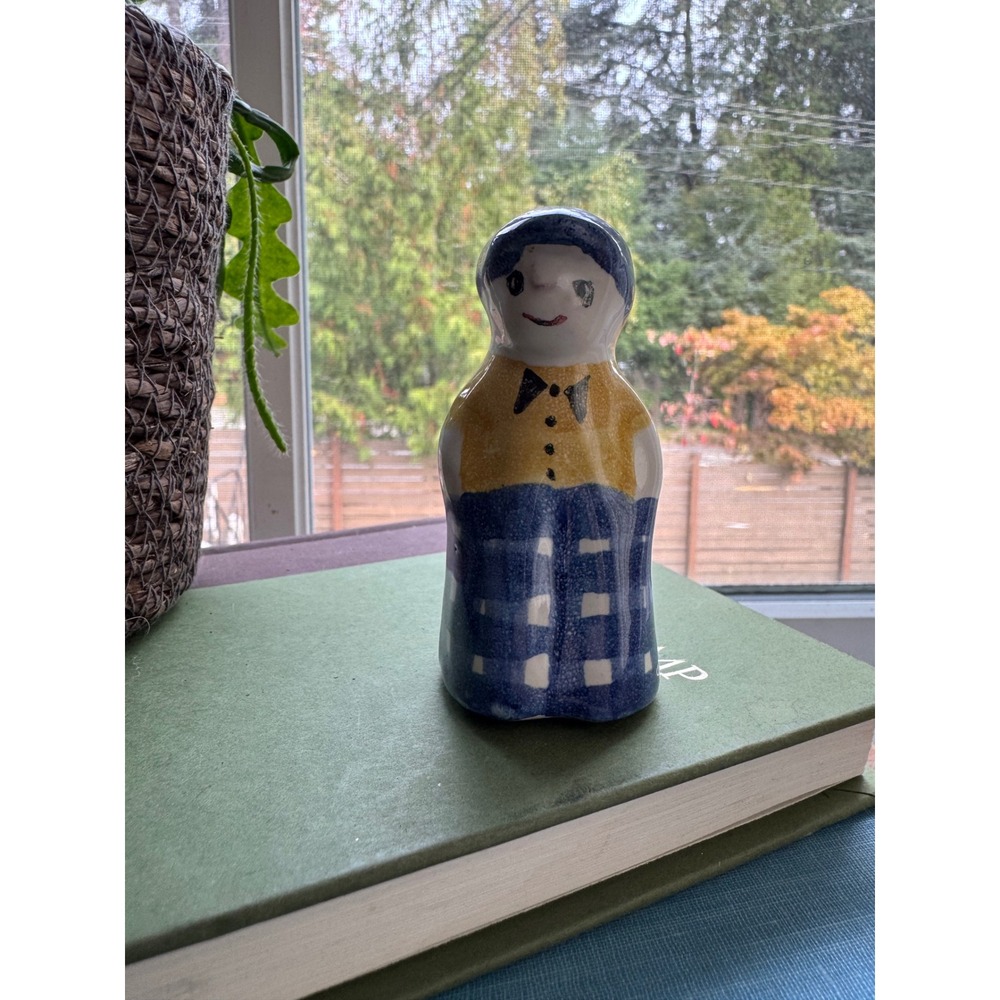 Vintage HB Quimper ? France Faience Salt Shaker Petit Breton Boy Replacement
